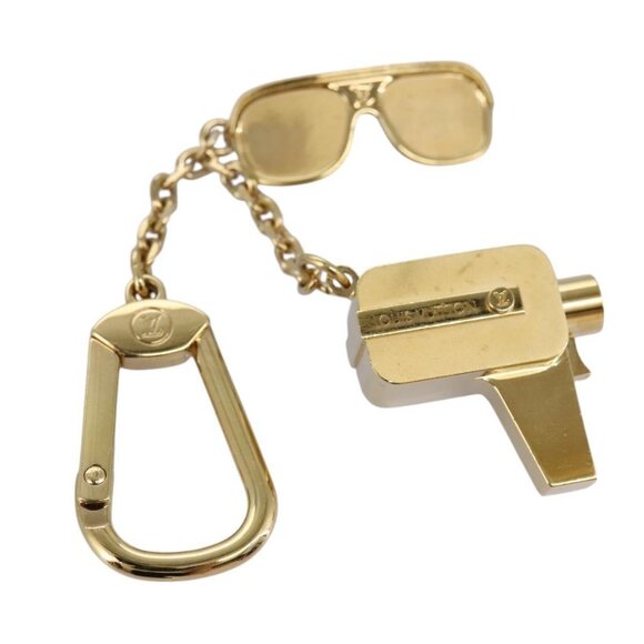LOUIS VUITTON Porte Cles Cannes Key Holder metal Gold M65383 LV Auth 112527 - Picture 1 of 11